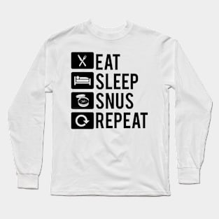 Snus Tobacco Nicotine substitute cigarette substitute non-smoker anti-smoking smoke-free smoker Long Sleeve T-Shirt